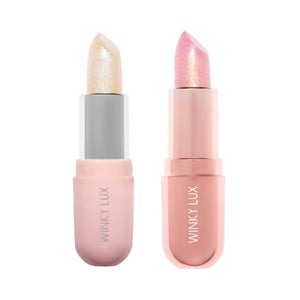 Winky Lux Glimmer Balm, pH Lip Balm, Color Changing Lipstick & Tinted Lip Balm, Hydrate & Plump with Buildable Pink Finish, Pink Opal
