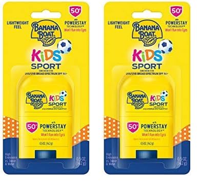 Banana Boat Sport Kids Sunscreen Stick SPF 50, 0.5oz | Travel Size Sunscreen for Kids, Childrens Sunblock SPF 50, Oxybenzone-Free, 0.5oz
