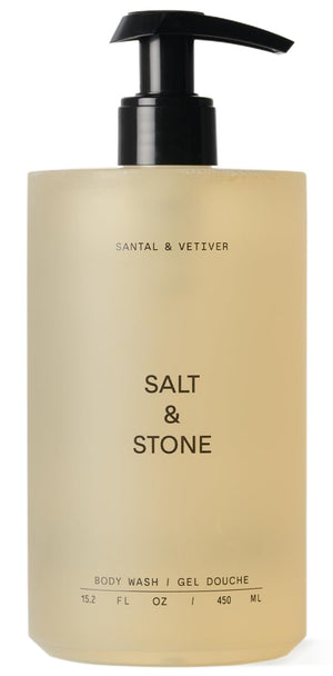 Salt & Stone Body Wash for Women & Men | Black Rose & Oud | Hydrating Gel Cleanser | Clean & Soften Skin | Made with Niacinamide & Hyaluronic Acid | Free From Parabens, Sulfates & Pthalates 15.2 fl oz
