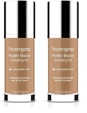 Neutrogena Hydro Boost Hydrating Tint with Hyaluronic Acid, Lightweight Water Gel Formula, Moisturizing, Oil-Free & Non-Comedogenic Liquid Foundation Makeup, 60 Natural Beige 1.0 fl. oz