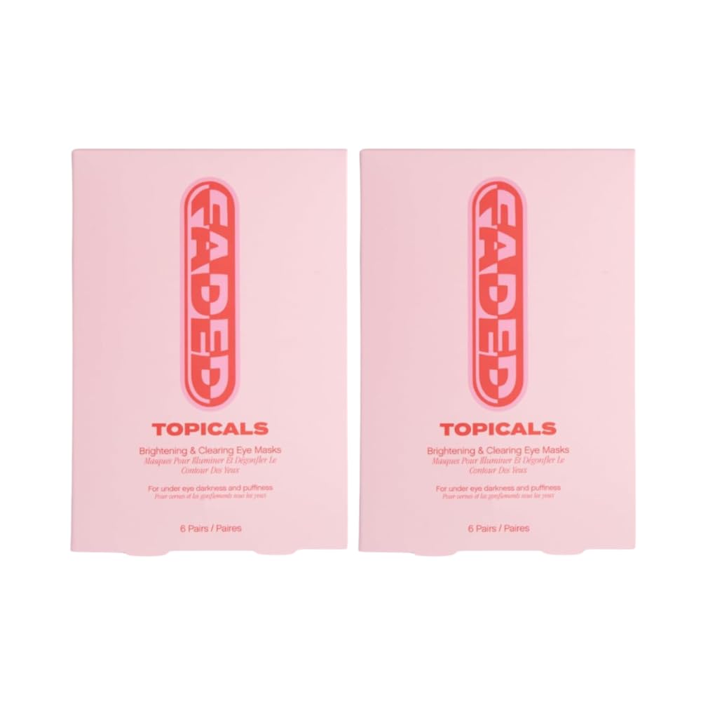 Topicals Faded Brightening Under Eye Masks | Revitalizing Patches to Depuff, Hydrate, and Illuminate | Diminishes Dark Circles and Fine Lines | Made with Kojic Acid, Caffeine & Niacinamide