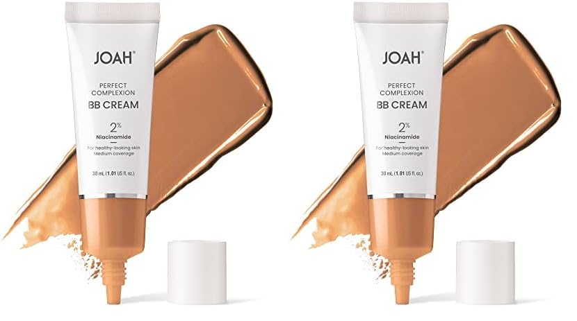 JOAH Beauty Perfecting BB Cream with Hyaluronic Acid and Niaciminade, Korean Makeup with Medium Buildable Coverage, Evens Skin Tone, Lightweight, Semi Matte Finish, Fair with Warm Undertones