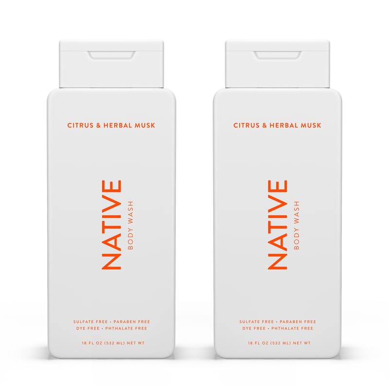 Native Body Wash Contains Naturally Derived Ingredients | For Women & Men, Sulfate, Paraben, & Dye Free Leaving Skin Soft and Hydrated | Eucalyptus & Mint 18 oz - 2 Pk