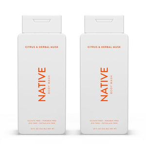 Native Body Wash Contains Naturally Derived Ingredients | For Women & Men, Sulfate, Paraben, & Dye Free Leaving Skin Soft and Hydrated | Eucalyptus & Mint 18 oz - 2 Pk