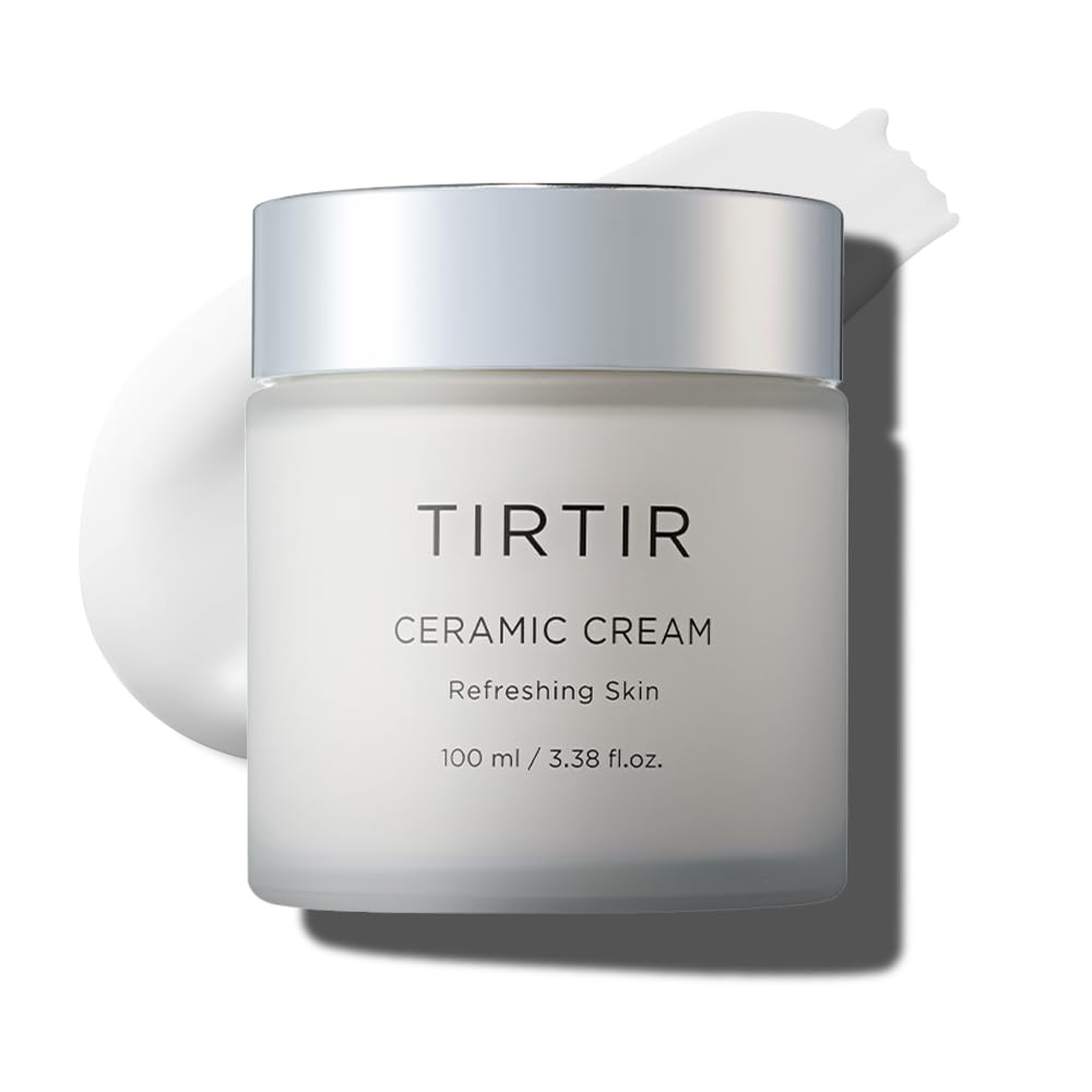TIRTIR Ceramic Cream Light | Deep moisturizer for Glass Skin, Polyglutamic acid, Centella Asiatica Extract, Skin barrier, Lightweight, Mild, Nature derived ingredients, Dry skin, Korean skincare