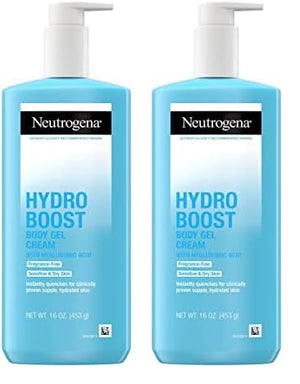 Neutrogena Hydro Boost Body Gel Cream With Hyaluronic Acid, Hydrating Body Lotion For Dry Skin, Fragrance-Free Hyaluronic Acid Moisturizer, 16 OZ