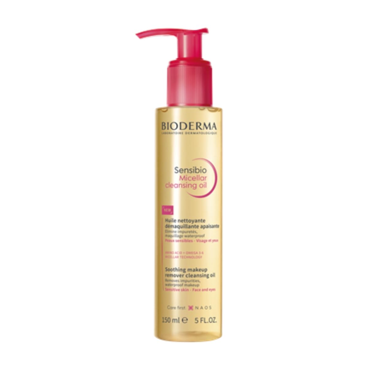 Bioderma Sensibio Micellar Cleansing Oil, 1st Ecobiological Micellar Oil Formula Cleanser That Deeply Cleanses, Soothes & Nourishes Skin with Oil-to-Milk Texture, Fragrance-Free, & GentleTo Skin