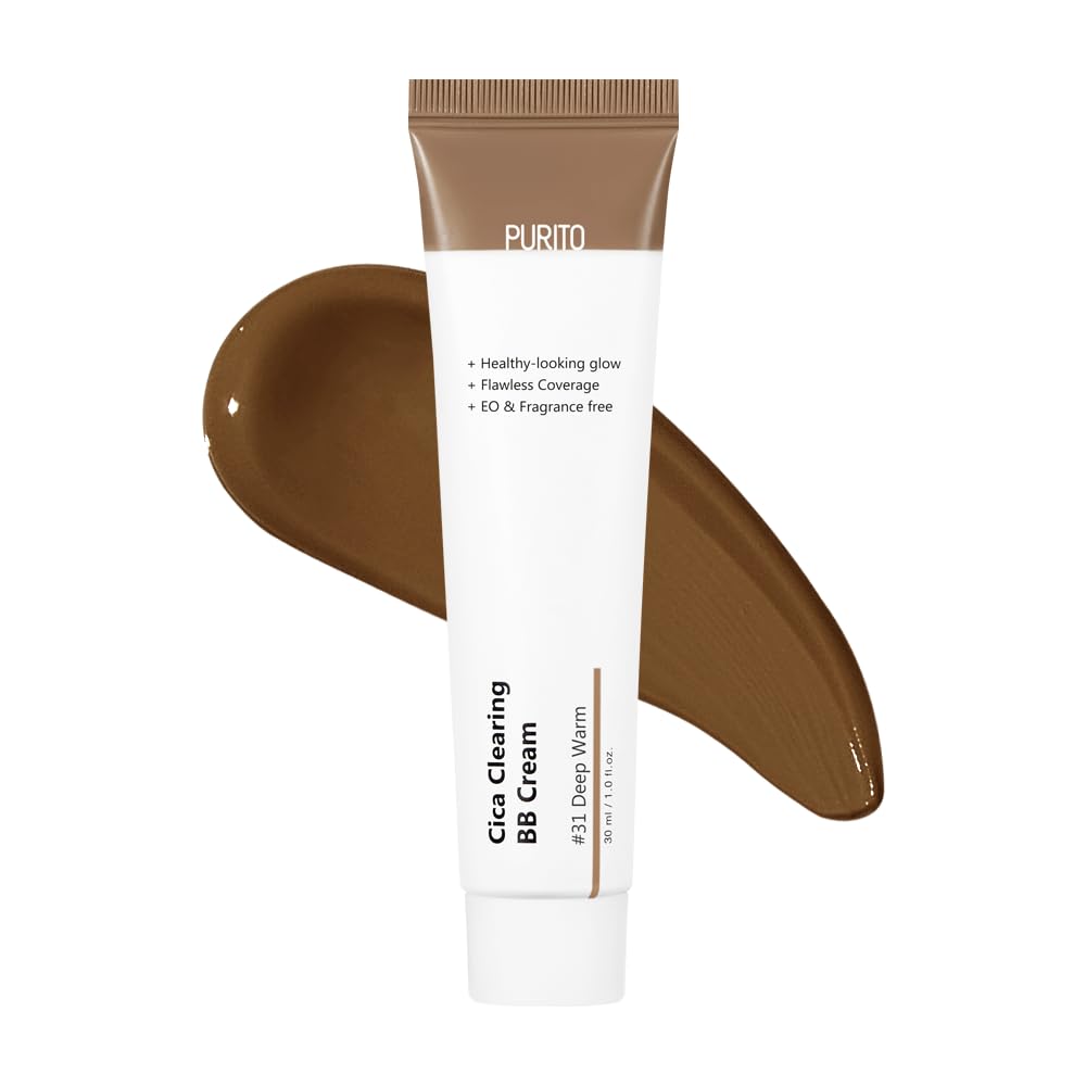 PURITO Cica Clearing BB Cream #13 Neutral Ivory 1 fl.oz / 30ml, Vegan bb cream, foundation, cruelty free