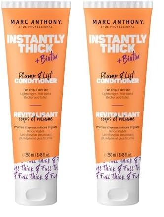 Marc Anthony Strengthening Conditioner, Grow Long - Anti-Frizz, Anti-Breakage & Nourishing Formula For Split Ends, & Hair Growth - Biotin, Vitamin E, Caffeine & Ginseng for Dry & Damaged Hair