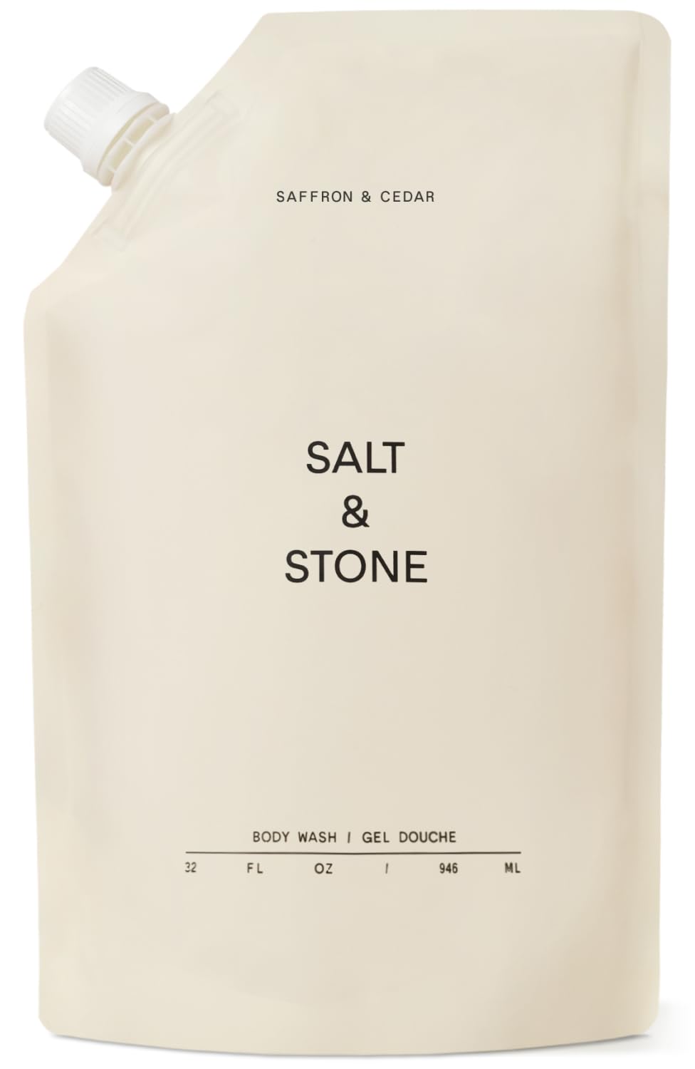 Salt & Stone Body Wash for Women & Men | Black Rose & Oud | Hydrating Gel Cleanser | Clean & Soften Skin | Made with Niacinamide & Hyaluronic Acid | Free From Parabens, Sulfates & Pthalates 15.2 fl oz