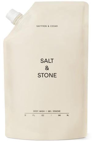 Salt & Stone Body Wash for Women & Men | Black Rose & Oud | Hydrating Gel Cleanser | Clean & Soften Skin | Made with Niacinamide & Hyaluronic Acid | Free From Parabens, Sulfates & Pthalates 15.2 fl oz