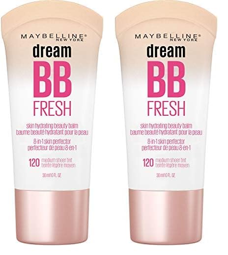 Maybelline Dream Fresh Skin Hydrating BB cream, 8-in-1 Skin Perfecting Beauty Balm with Broad Spectrum SPF 30, Sheer Tint Coverage, Oil-Free, Light/Medium, 1 Fl Oz