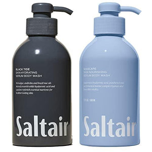 Saltair Body Wash, Santal Bloom 2-Pack. Moisturizing Body Cleanser with Monoi Oil and Cupuacu Butter. Luxury Shower Gel for Women. Vegan, Cruelty-Free Paraben Free. 2x 17oz Pump Bottles