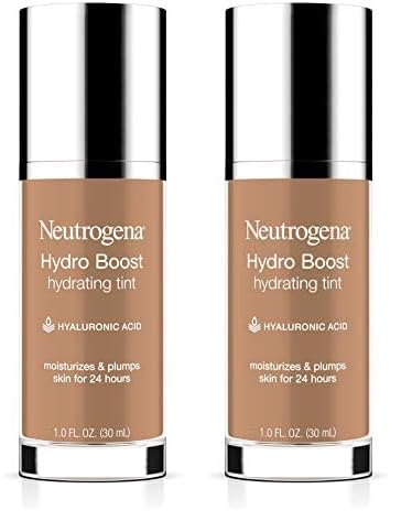 Neutrogena Hydro Boost Hydrating Tint with Hyaluronic Acid, Lightweight Water Gel Formula, Moisturizing, Oil-Free & Non-Comedogenic Liquid Foundation Makeup, 60 Natural Beige 1.0 fl. oz