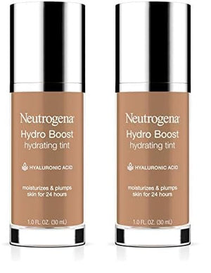 Neutrogena Hydro Boost Hydrating Tint with Hyaluronic Acid, Lightweight Water Gel Formula, Moisturizing, Oil-Free & Non-Comedogenic Liquid Foundation Makeup, 60 Natural Beige 1.0 fl. oz