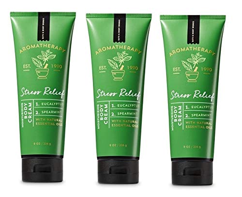 Bath and Body Works Aromatherapy Eucalyptus Spearmint Value Pack - Lot of 3 Body Cream With Natural Essential Oils- Full Size