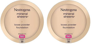 Neutrogena Mineral Sheers Lightweight Loose Powder Makeup Foundation with Vitamins A, C, & E, Sheer to Medium Buildable Coverage, Skin Tone Enhancer, Face Redness Reducer, Nude 40,.19 oz