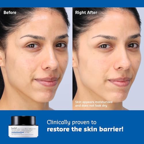 belif Moisturizing Bomb – Daily Ceramide Moisturizer with Peptide & Squalane, 48hr Hydration & Anti-Aging Cream, Milky & Lightweight, Restores Skin Barrier, Korean Skincare