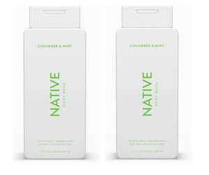 Native Body Wash Contains Naturally Derived Ingredients | For Women & Men, Sulfate, Paraben, & Dye Free Leaving Skin Soft and Hydrated | Eucalyptus & Mint 18 oz - 2 Pk