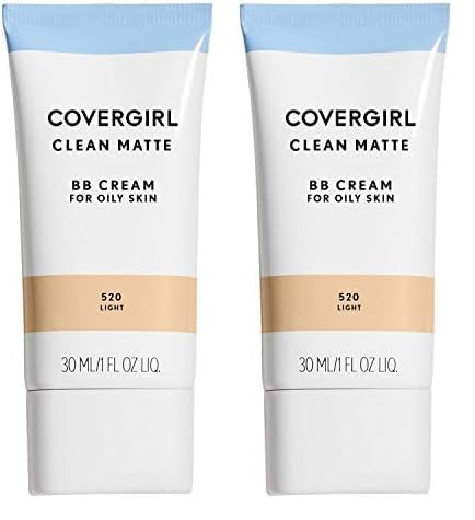 COVERGIRL - Clean Matte BB Cream, Oil-Free, Long-Lasting, Sensitive Skin, Lightweight, 100% Cruelty-Free