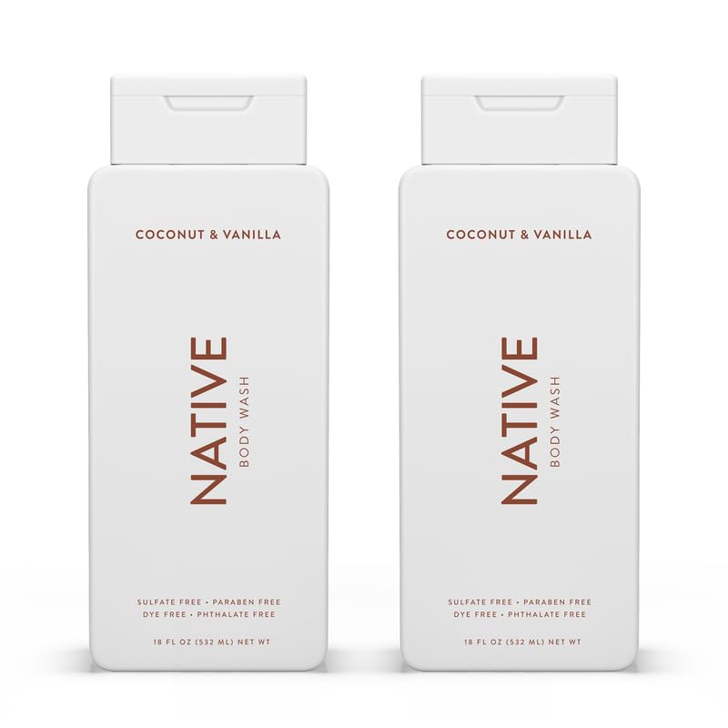 Native Body Wash Contains Naturally Derived Ingredients | For Women & Men, Sulfate, Paraben, & Dye Free Leaving Skin Soft and Hydrated | Eucalyptus & Mint 18 oz - 2 Pk