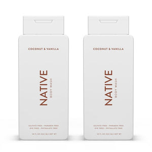 Native Body Wash Contains Naturally Derived Ingredients | For Women & Men, Sulfate, Paraben, & Dye Free Leaving Skin Soft and Hydrated | Eucalyptus & Mint 18 oz - 2 Pk