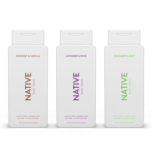 Native Body Wash Contains Naturally Derived Ingredients | For Women & Men, Sulfate, Paraben, & Dye Free Leaving Skin Soft and Hydrated | Eucalyptus & Mint 18 oz - 2 Pk