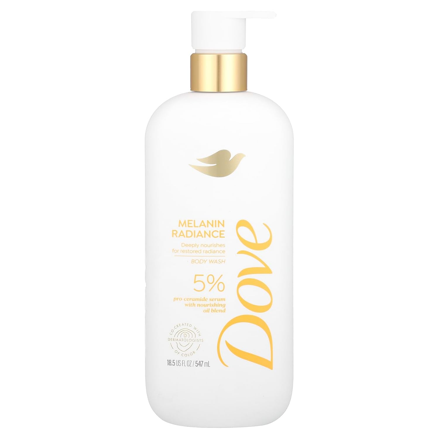 Dove Exfoliating Body Wash Melanin Even Tone Promotes Even Skin Tone 5% pro-ceramide serum with BHA 18.5 oz