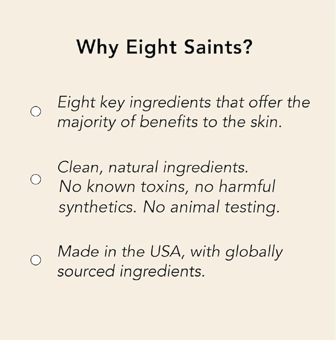 Eight Saints Original Cin, 10% Niacinamide Serum For Face Anti Aging, Natural and Organic, Facial Serum to Reduce Fine Lines, Dark Spots, Large Pores, and Wrinkles, 1oz