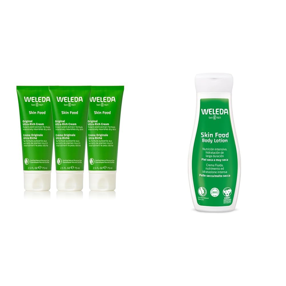 Weleda Skin Food Original Ultra-Rich Body Cream 2.5 Fluid Ounce, Plant Rich Hydrating Moisturizer with Pansy, Chamomile and Calendula