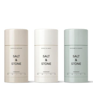 SALT & STONE Aluminum Free Deodorant | Extra Strength 48 Hour Protection for Women & Men | Made with Seaweed Extracts, Shea Butter & Prebiotics (Santal & Vetiver)