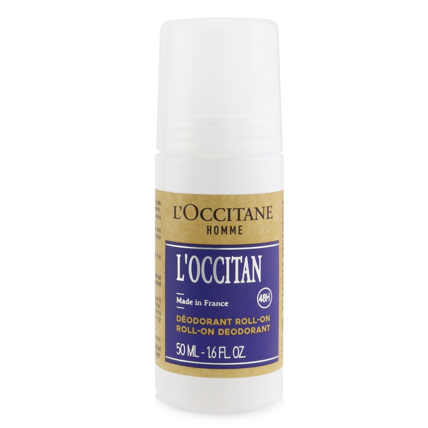 L'OCCITANE Roll-On Aluminum Free Deodorant, Reduce Body Odor, Refreshing Verbena, Eaves De Baux, Without Alcohol and Aluminum Salts, Made in France