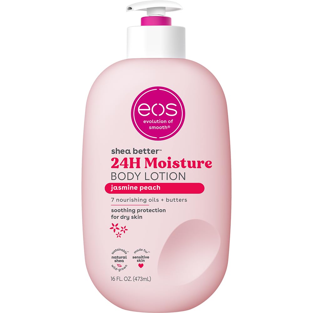 eos Shea Better Body Lotion- Vanilla Cashmere, 24-Hour Moisture Skin Care, Vegan, 16 fl oz
