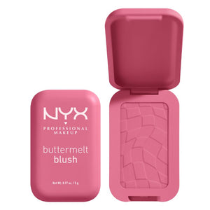 NYX PROFESSIONAL MAKEUP Buttermelt Powder Blush, Fade and Transfer-Resistant Blush, Up to 12HR Make Up Wear, Vegan Formula - Back And Butta