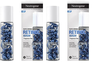 Neutrogena Rapid Wrinkle Repair Retinol Face Serum Capsules, Fragrance-Free Daily Facial with that fights Fine Lines, Wrinkles, Dullness, Alcohol-Free & Non-Greasy, 30 ct