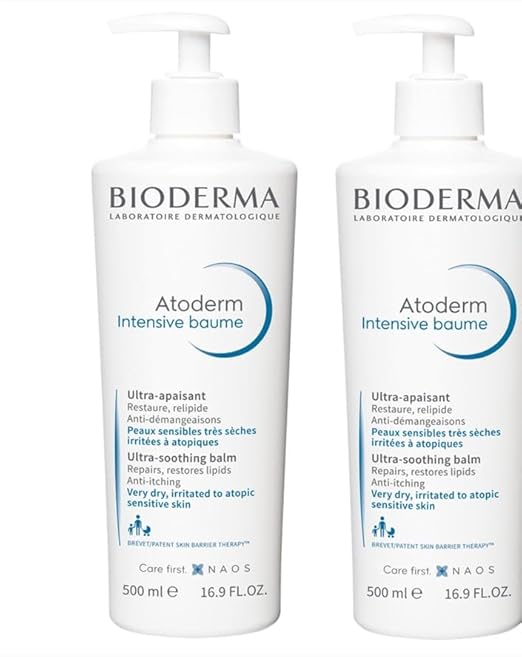 Bioderma Atoderm Intensive Balm, Hydrating Balm for Dry to Atopic Sensitive Skin, Face & Body Moisturizer with Ultra Soothing Anti-Itching Formula, Fragrance-Free, Non-Greasy & Non-Sticky for Family