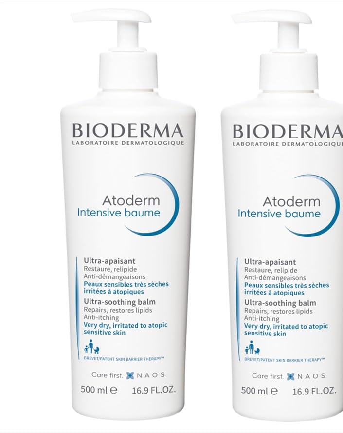 Bioderma Atoderm Intensive Balm, Hydrating Balm for Dry to Atopic Sensitive Skin, Face & Body Moisturizer with Ultra Soothing Anti-Itching Formula, Fragrance-Free, Non-Greasy & Non-Sticky for Family