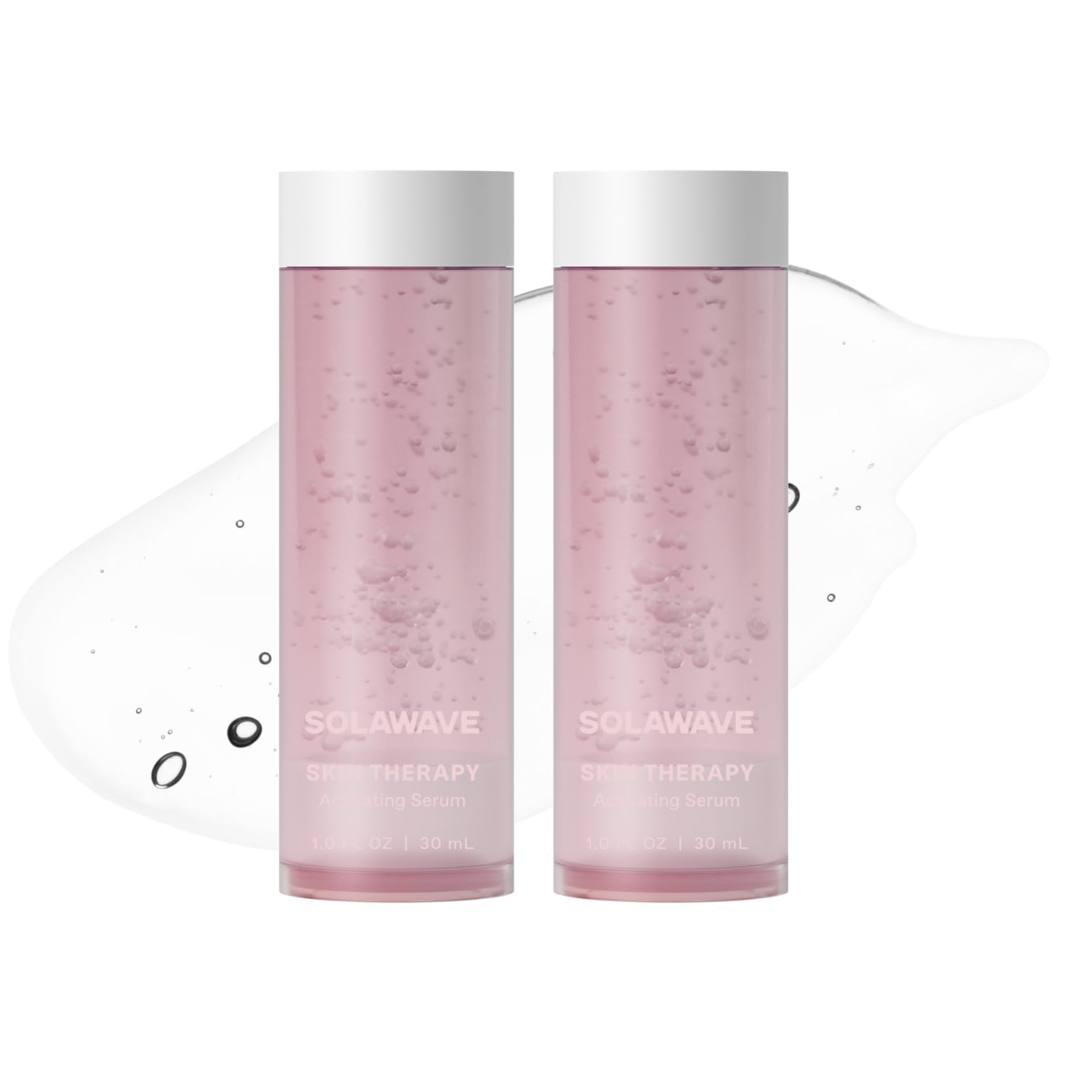 SolaWave Skin Therapy Activating Serum with 1 Refill | Enhance Red Light Therapy Wand Results | Hydrating Skincare for Microcurrent Galvanic Current (2-Pack)