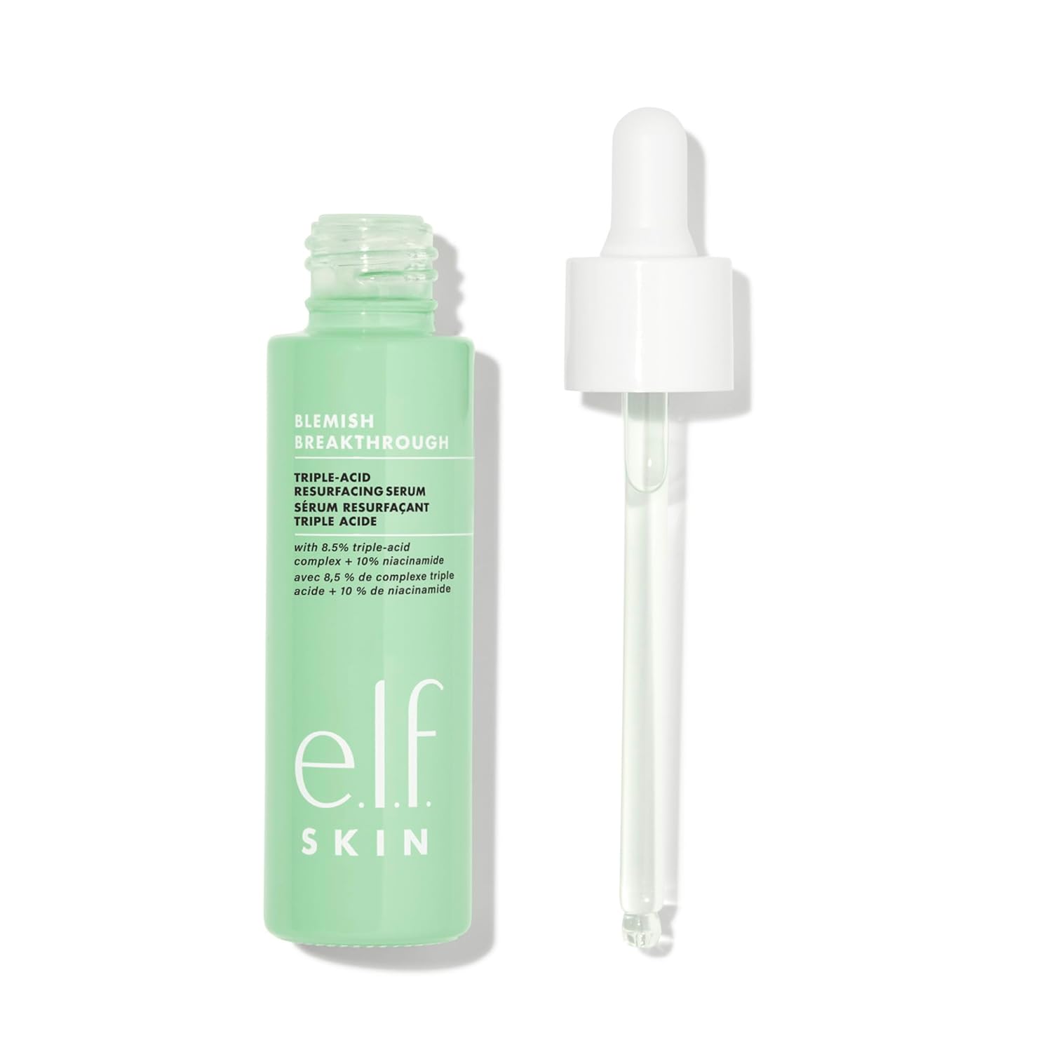 SKIN Blemish Breakthrough Triple-Acid Resurfacing Serum, Hydrating Night Serum For Fighting Blemishes, Helps Improve Skin Tone & Texture