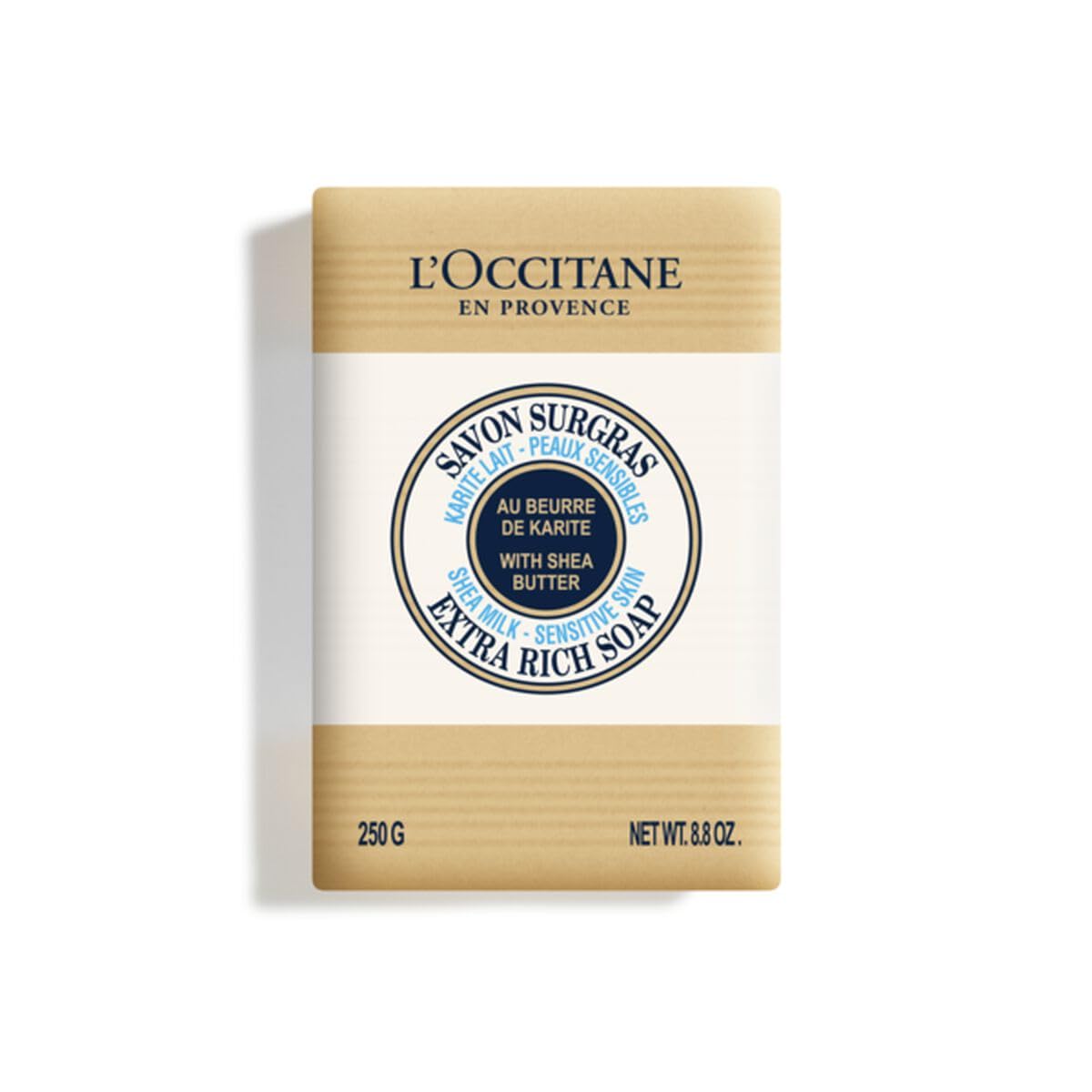 L'OCCITANE Shea Butter Extra-Gentle Hand & Body Soap Bar, Cleanses & Softens Skin, Moisturizing, Soothing Scents, Non-Drying, Vegan
