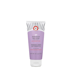 First Aid Beauty - KP Bump Eraser Body Scrub with 10% AHA, Keratosis Pilaris Exfoliator with Glycolic and Lactic acids, Helps Reduce Chicken Skin Bumps, Safe for Sensitive Skin, Strawberry Scent, 8 oz