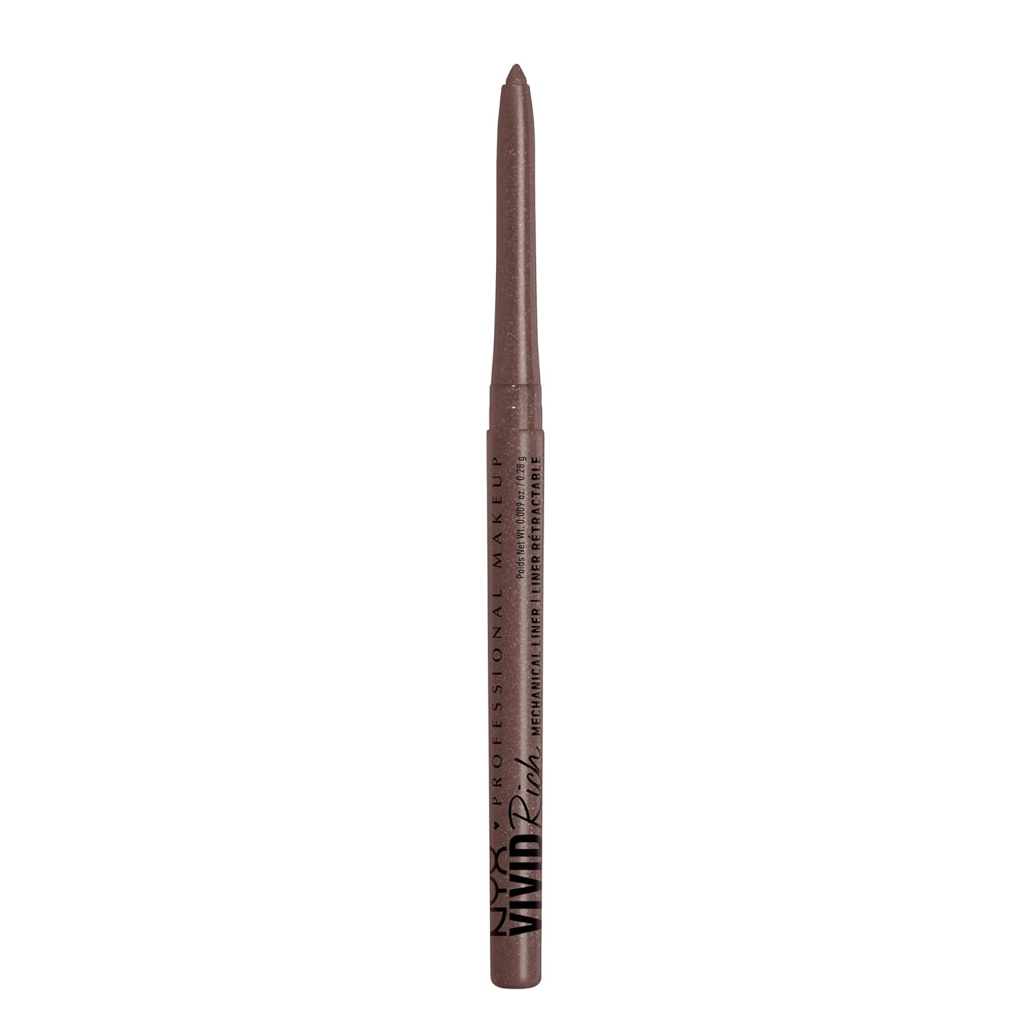 NYX PROFESSIONAL MAKEUP Vivid Rich Mechanical Eye Pencil, Vivid Rich Mechanical, Creamy Retractable Eyeliner - Smokin Topaz, Brown Eyeliner