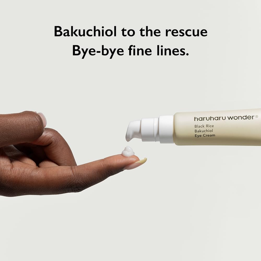 [Haruharu Wonder] Black Rice Bakuchiol Eye Cream 0.67 fl.oz / 20ml | Anti-Aging, Wrinkle Care, Natural Retinol Alternative | Cruelty Free, EWG-Green