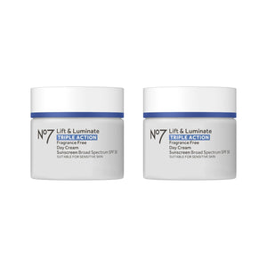 No7 Lift & Luminate Triple Action Day Cream - Anti-Aging Face Cream SPF 30, Hyaluronic Acid & Vitamin C - Visibly Firms Skin for Healthy Looking Radiance - Suitable for Sensitive Skin (1.69 Fl Oz)