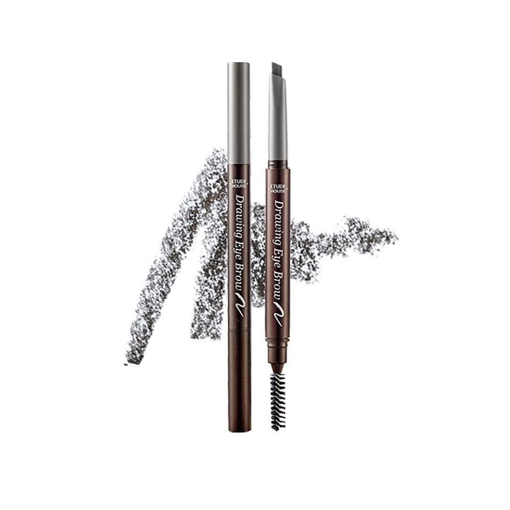 ETUDE Drawing Eye Brow 0.25g #1 Dark Brown | Long Lasting Eyebrow Pencil | Soft Textured Natural Daily Look Eyebrow Makeup