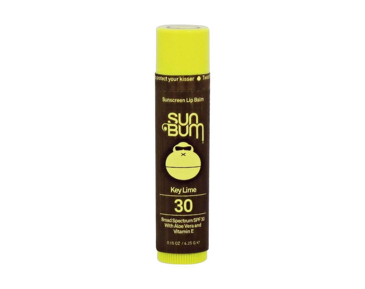 Sun Bum SPF 30 Sunscreen Watermelon Lip Balm - Moisturizing Aloe Vera and Vitamin E - Vegan and Cruelty Free - Broad Spectrum UVA/UVB Lip Protection - 0.15 oz Stick