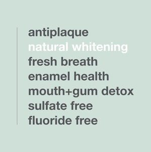 Davids Fluoride Free Toothpaste, Teeth Whitening, Antiplaque, SLS (Sulfate) Free, Promotes Enamel Health, Mouth & Gum Detox, EWG Verified, Peppermint, 5.25oz