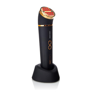GLO24K Red Light Beauty Device for Face & Neck – 3-in-1 Facial and Neck Massager with Triple LED & Advanced Vibration Technology