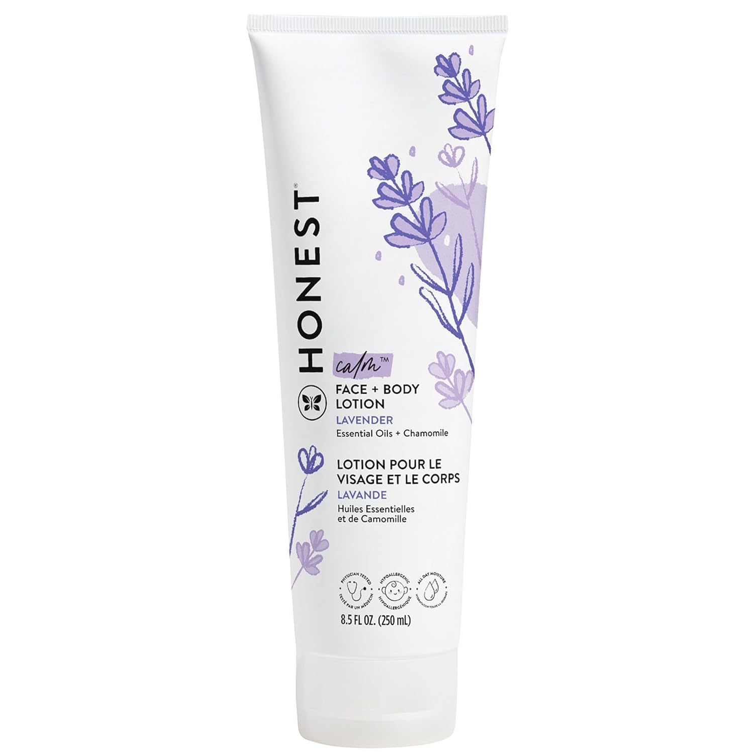 The Honest Company Hydrating Face + Body Lotion | Fast Absorbing, Naturally Derived, Hypoallergenic | Fragrance Free Sensitive, 8.5 fl oz