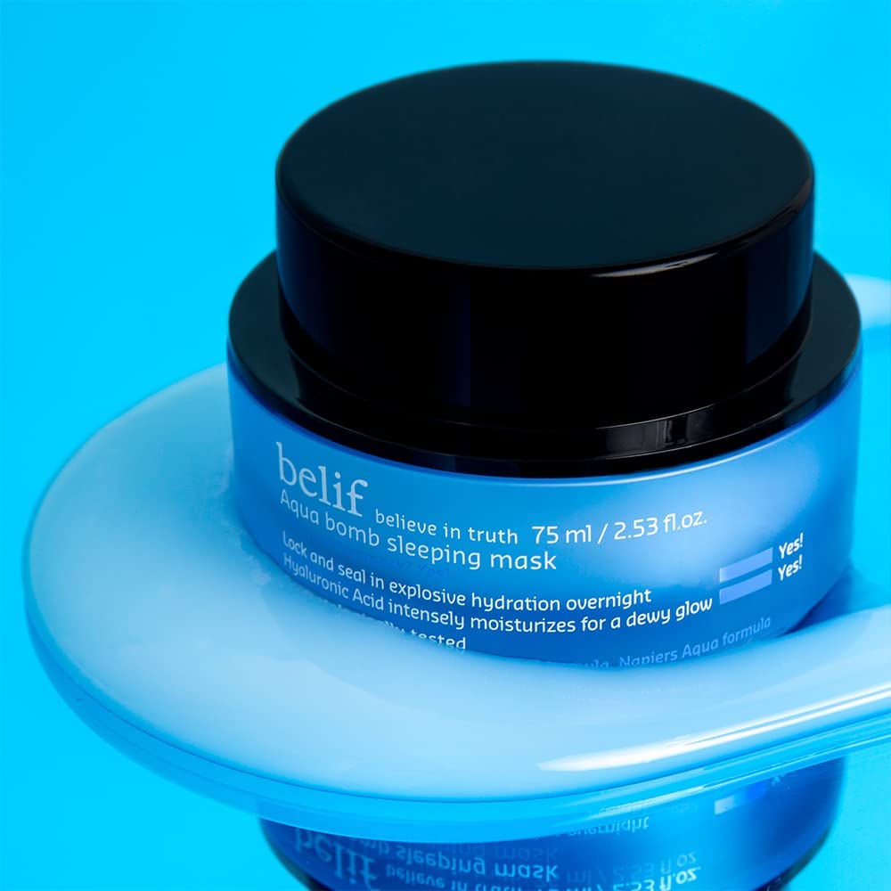 belif Vitamin E Jelly Overnight Mask – Hydrating & Plumping Face Moisturizer with Red Algae & Jojoba Oil, Deep Repair for Glass Skin, Korean Sleeping Mask for Intense Hydration & Radiance, 2.53 fl oz